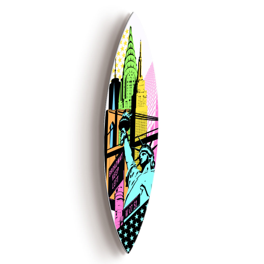 Surfboard City in technicolor