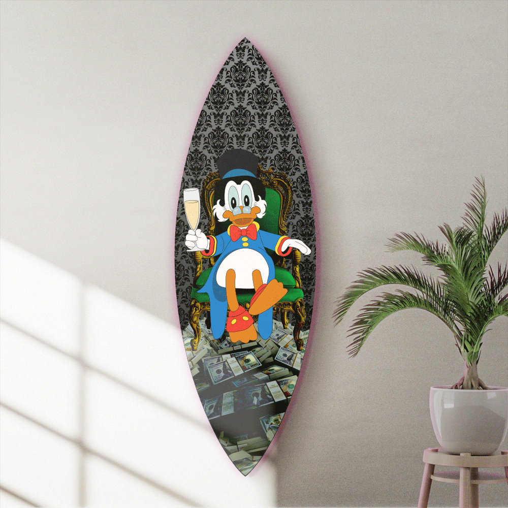 Surfboard Save water, drink champagne