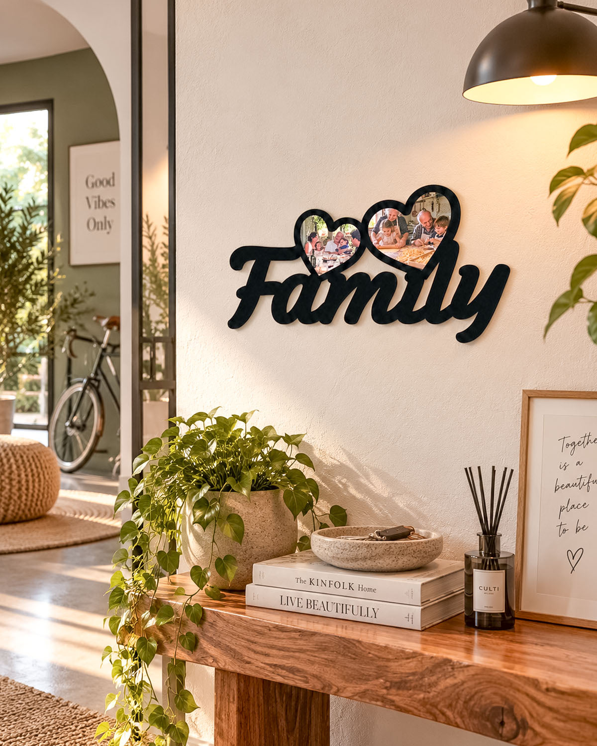 Tavoletta Family foto cuori