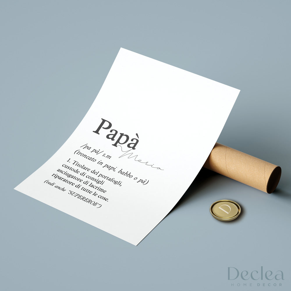Poster Personalizzato Papà Supereroe