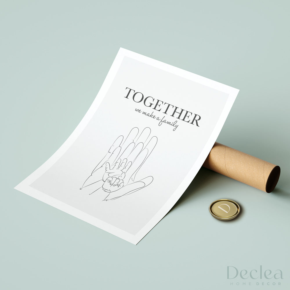 Poster Personalizzato Together we make a family