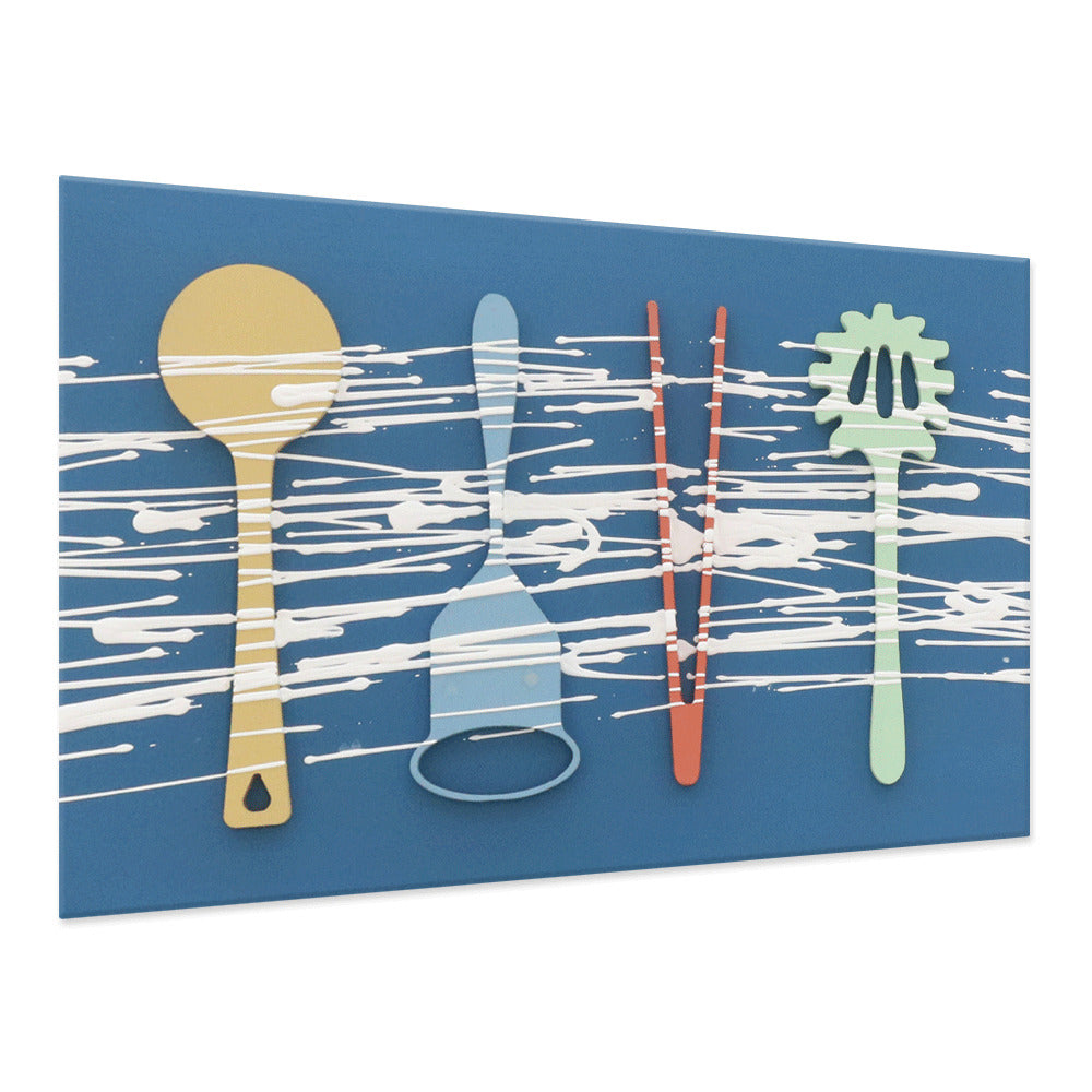 Creative embossed canvas painting
