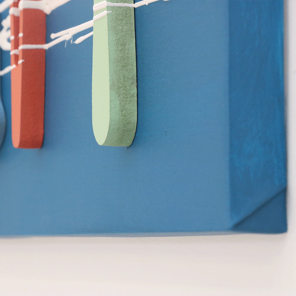 Creative embossed canvas painting