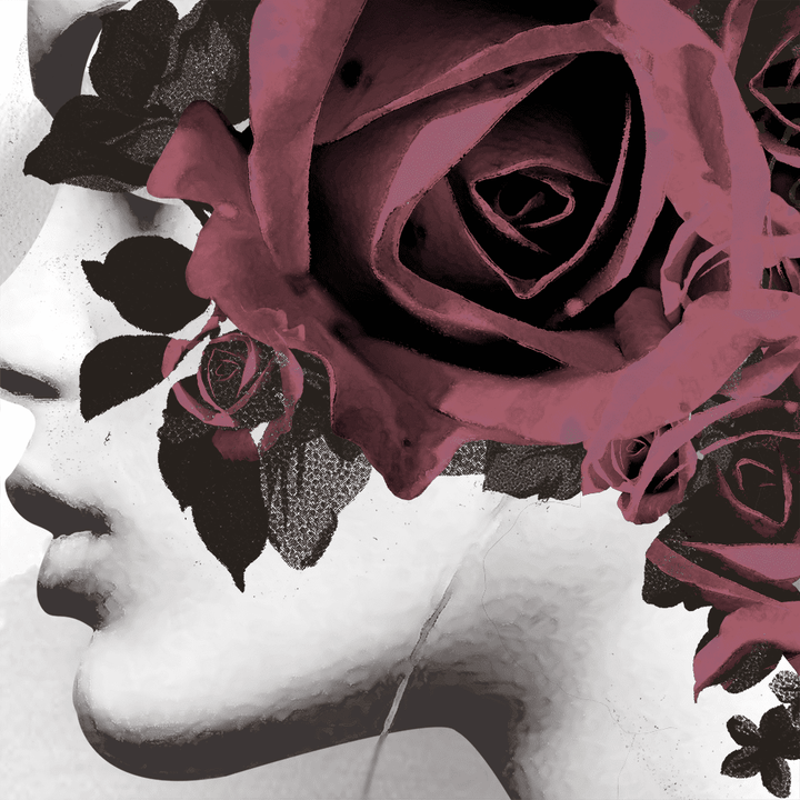 Quadro Woman and Roses