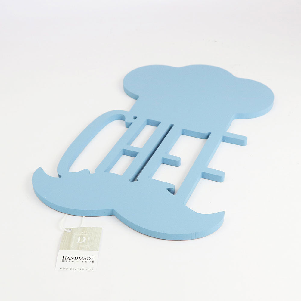 Scritta in Legno Chef in cucina