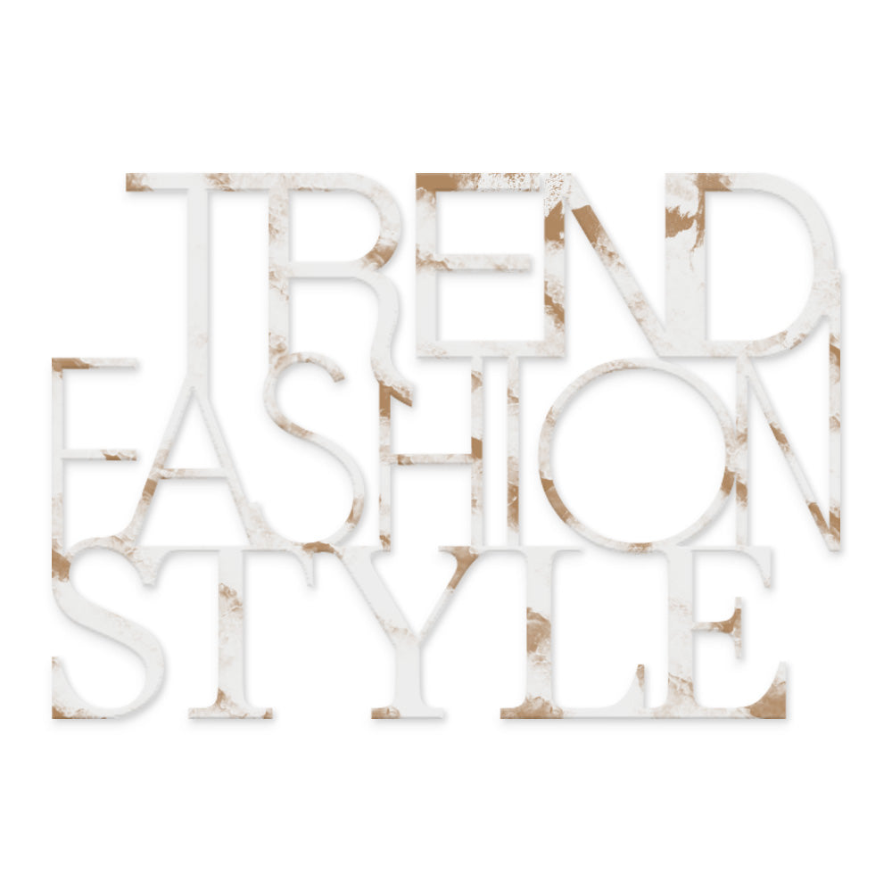 scritta in legno trend fashion style - decorazione per l'ingresso o salotto