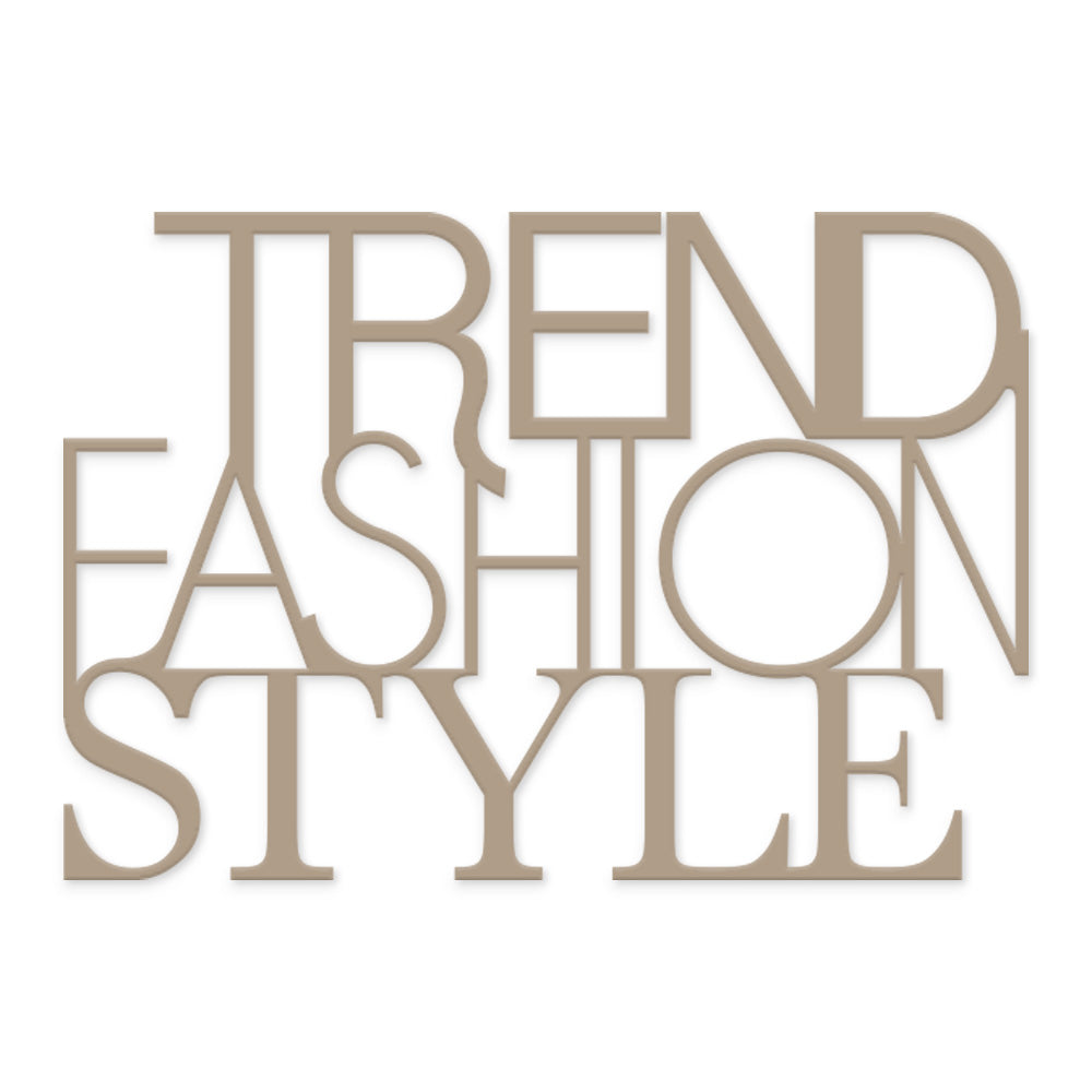 scritta in legno trend fashion style - decorazione per l'ingresso o salotto