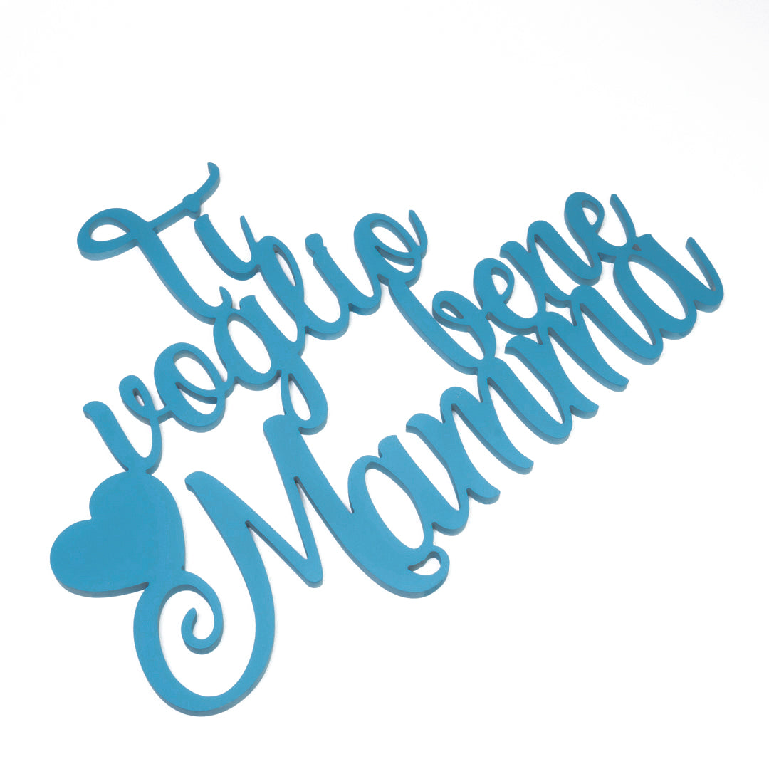 Scritta in Legno Ti Voglio bene Mamma