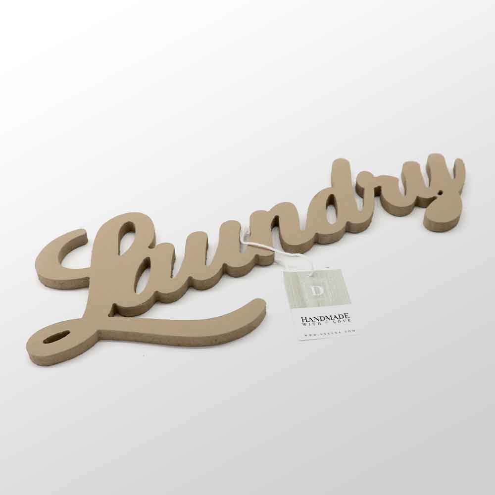 Scritta in Legno Laundry