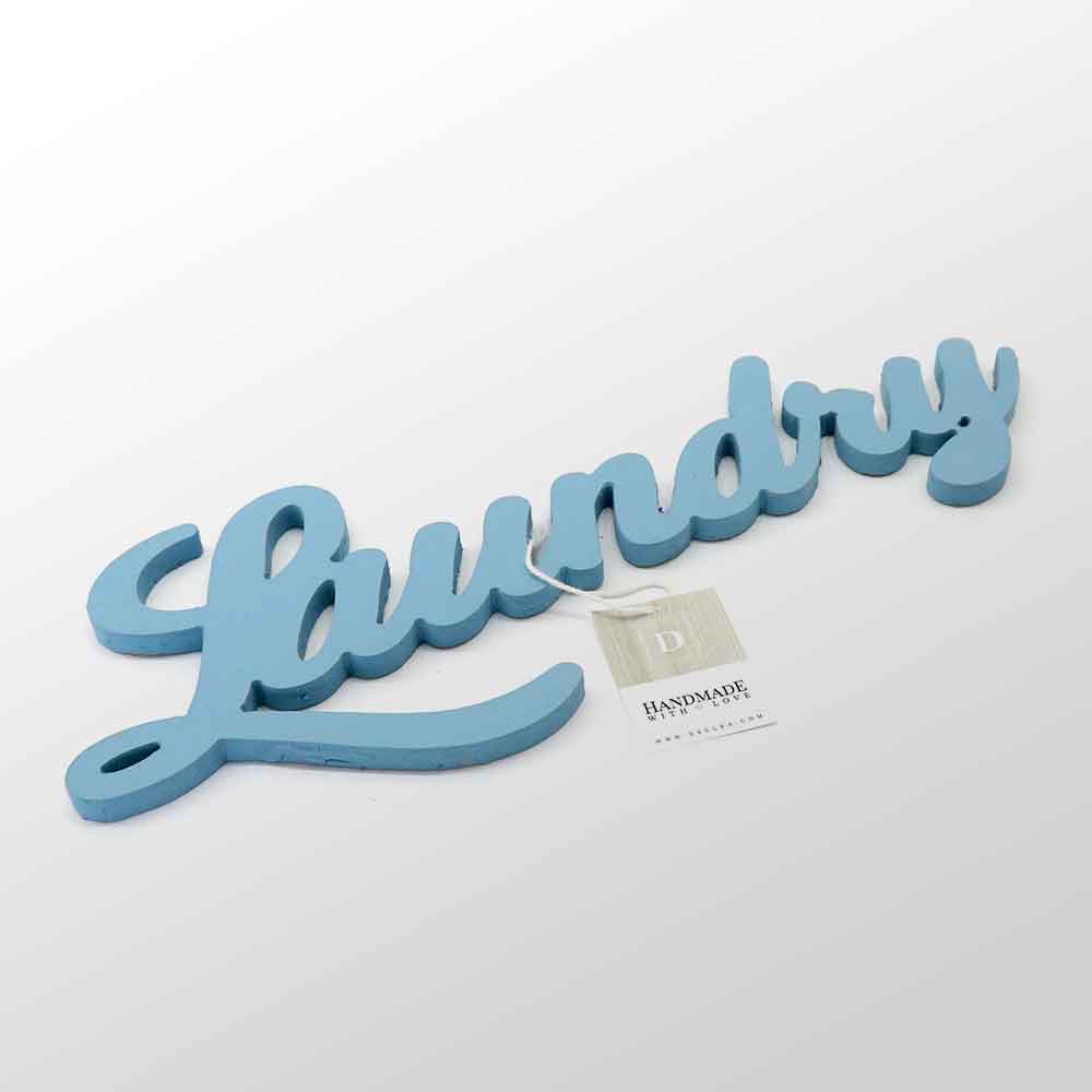 Scritta in Legno Laundry