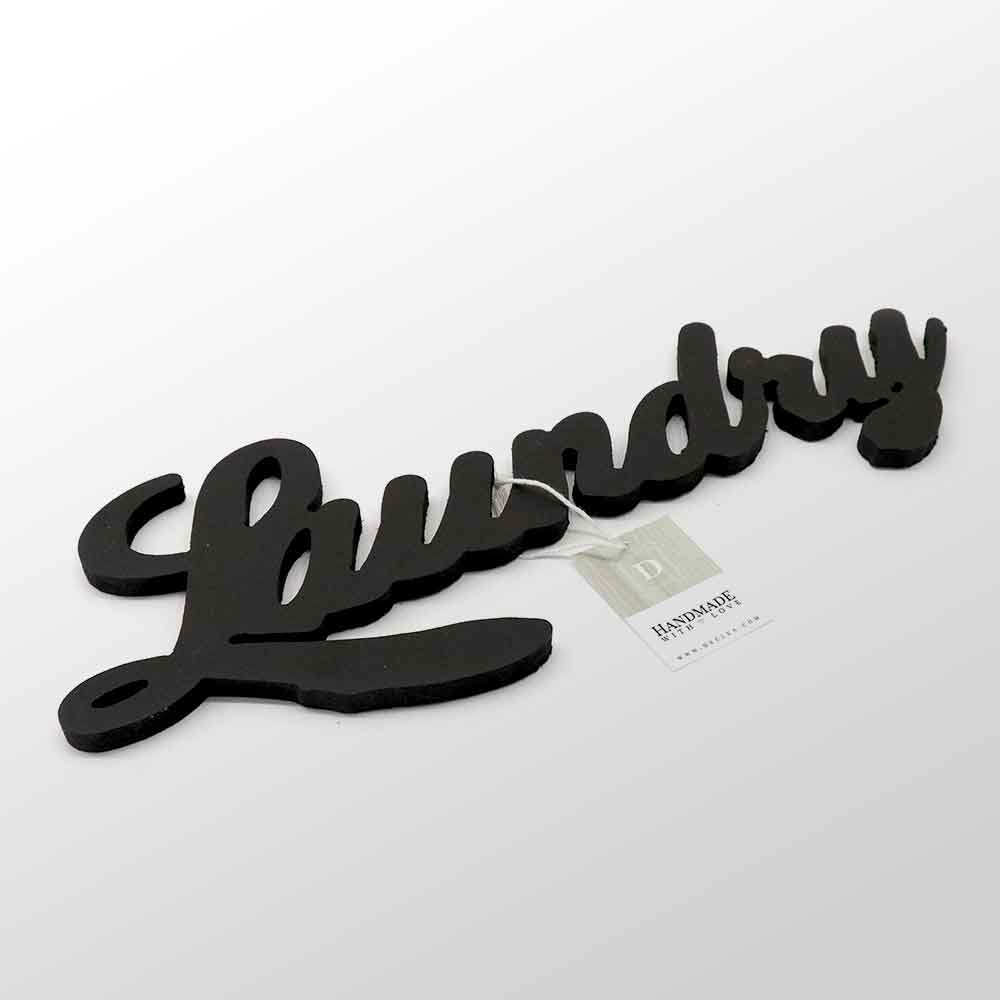 Scritta in Legno Laundry