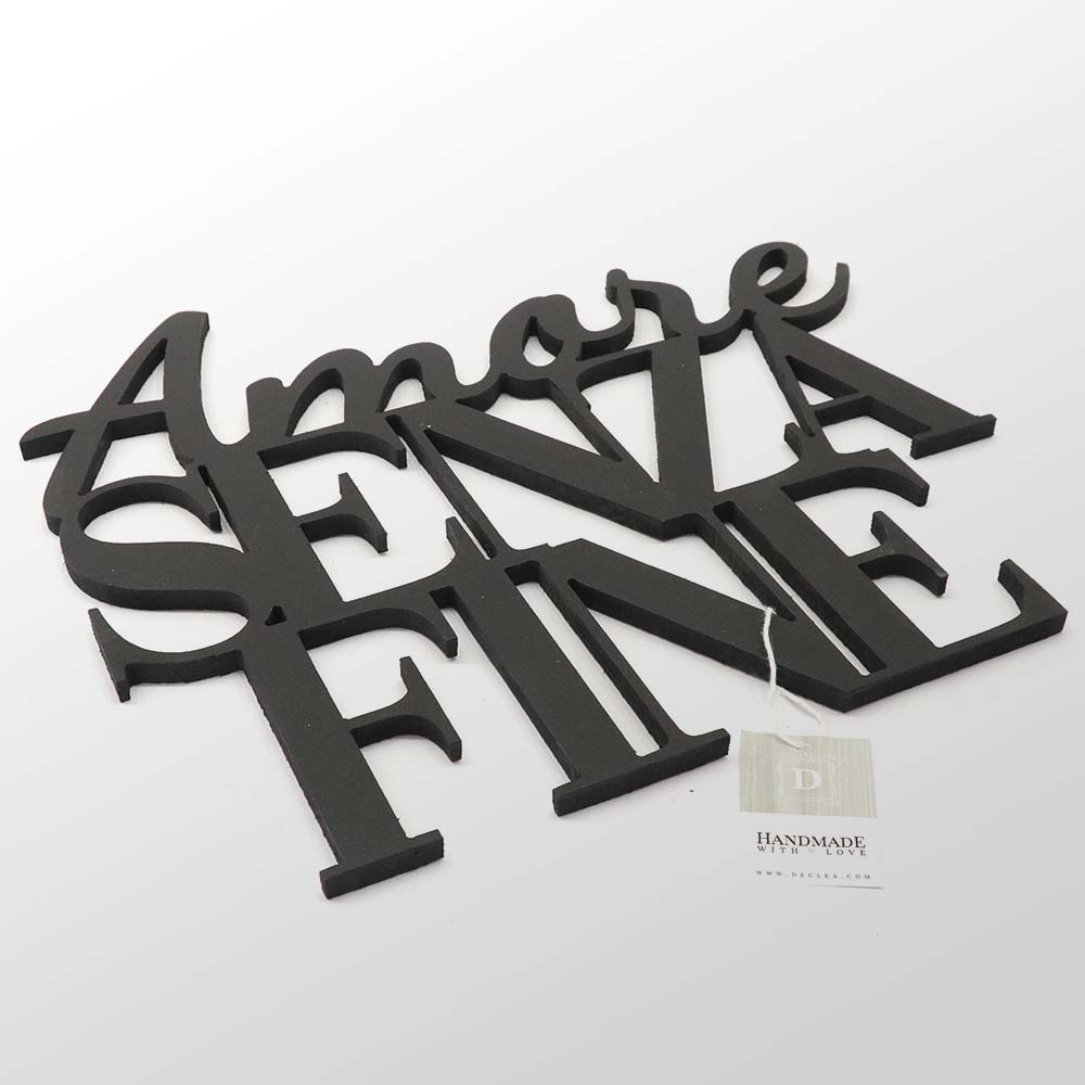 Scritta in Legno Amore senza fine
