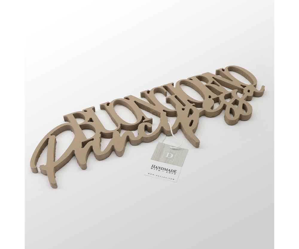 Scritta in Legno Buongiorno Principessa