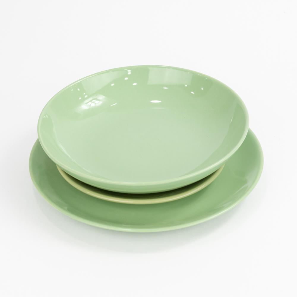 Set di Piatti in Ceramica Verde Pastello – Declea