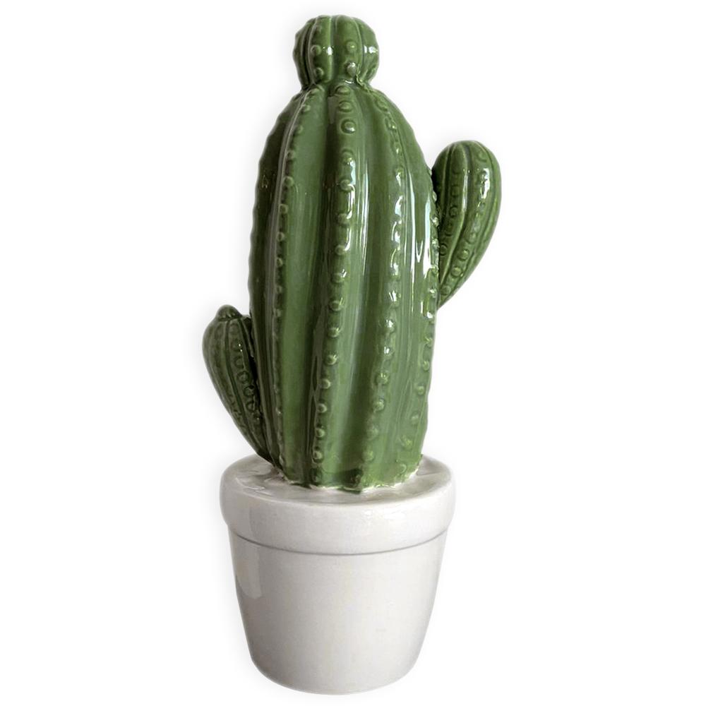 Decorazione in ceramica cactus Verde Scuro – Declea