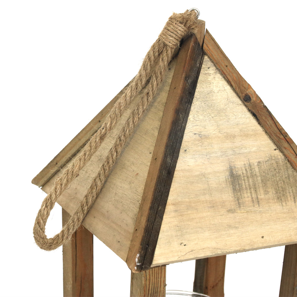 Lanterna Portacandela in legno Casetta