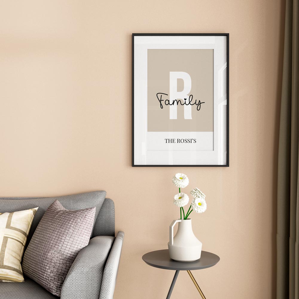 Poster Personalizzato Iniziale Famiglia
