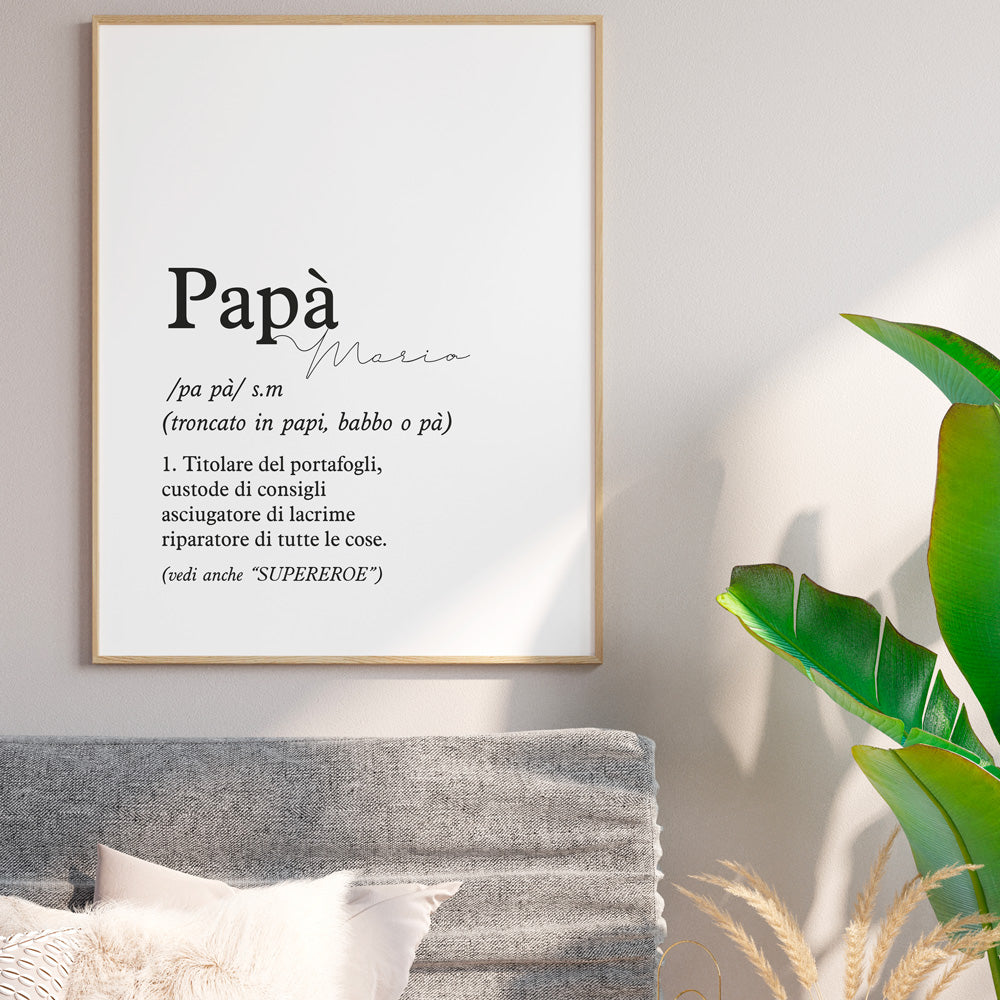 Poster Personalizzato Papà Supereroe