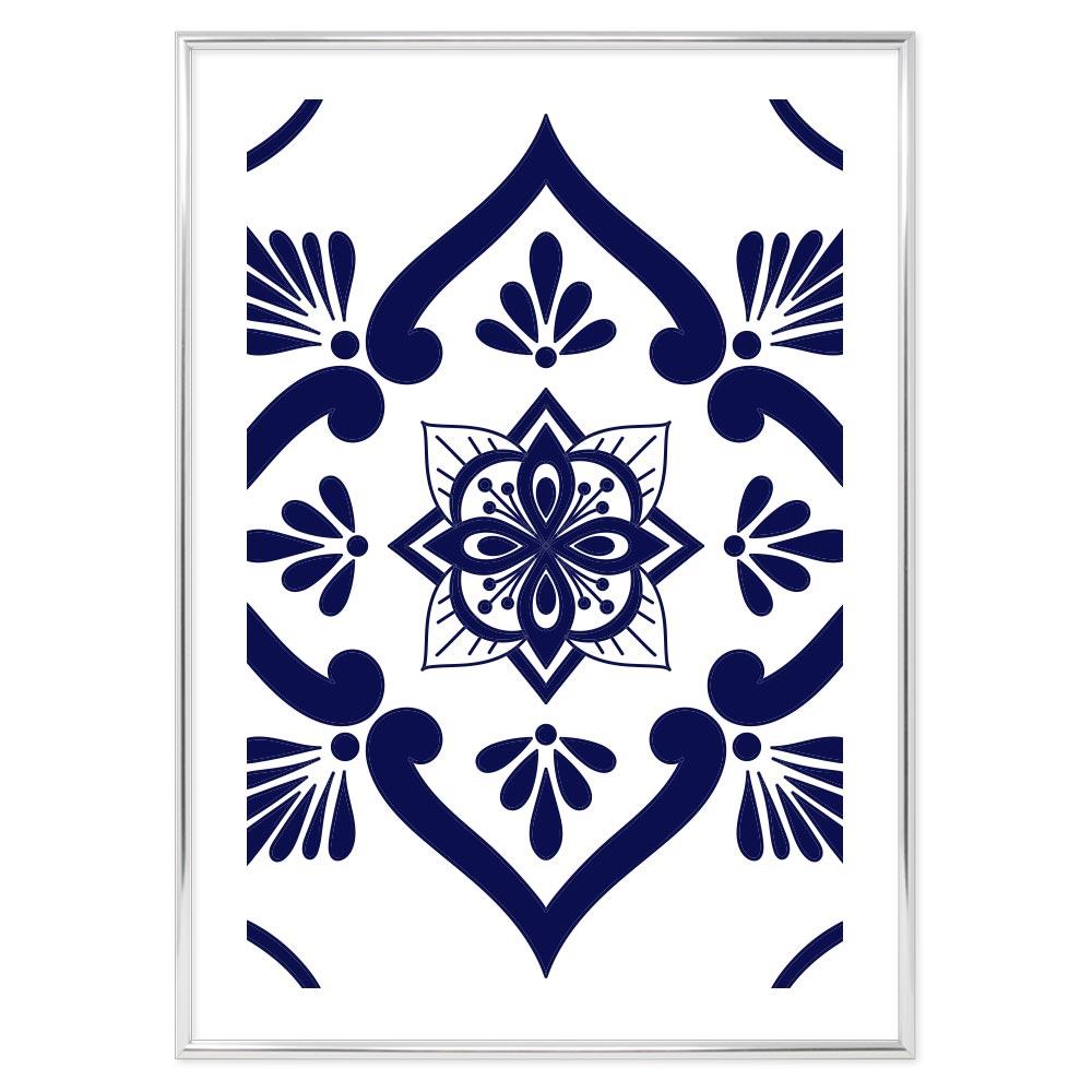 Poster Bagno Ceramic Blue and White