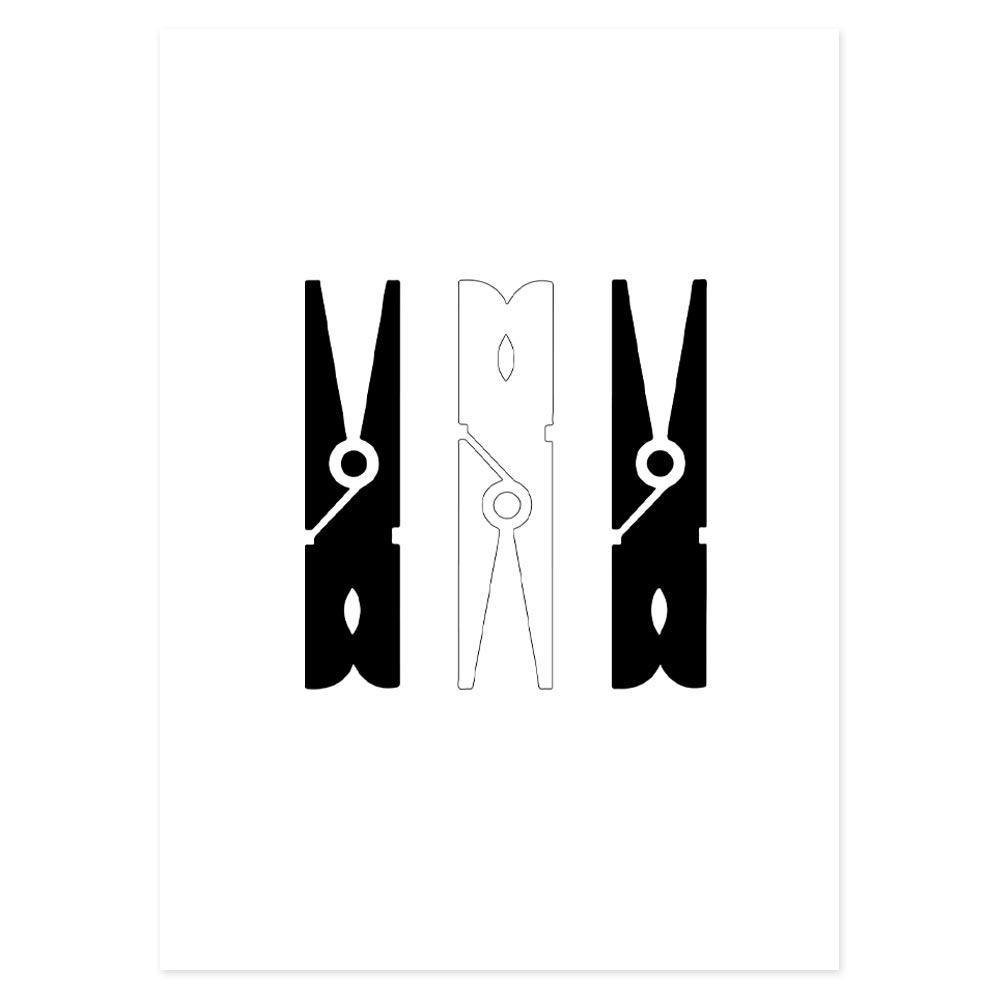 Poster Bagno Clothes Pegs