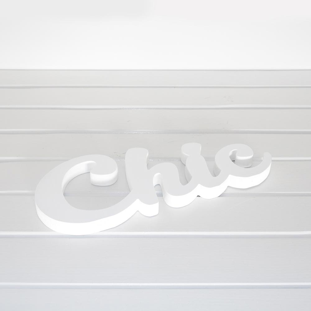 Wooden Plaque - Chic