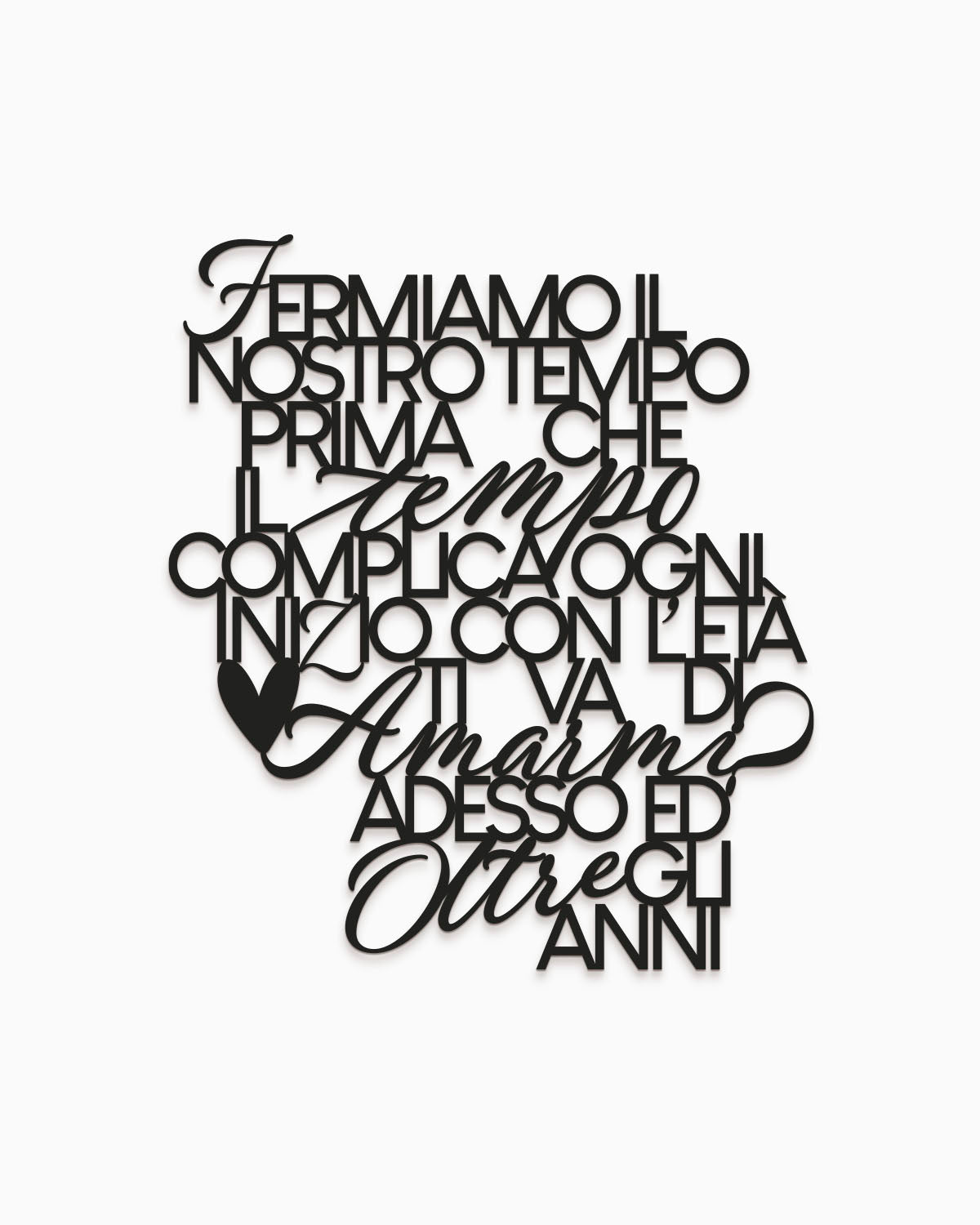 Scritta in legno Quando dorme la città