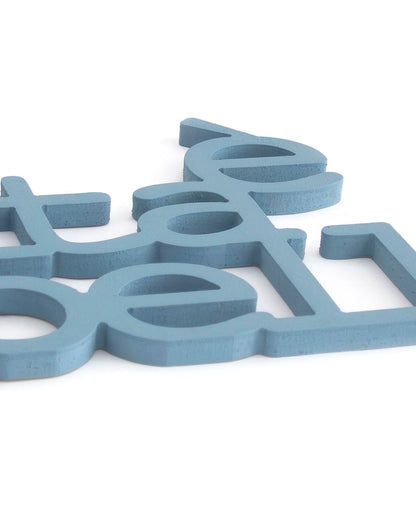 scritta in legno decorazione casa la vita è bella idea regalo #colore_azzurro-polvere