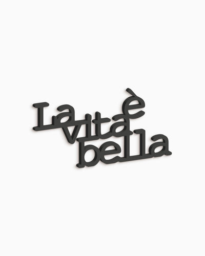 scritta in legno decorazione casa la vita è bella idea regalo 