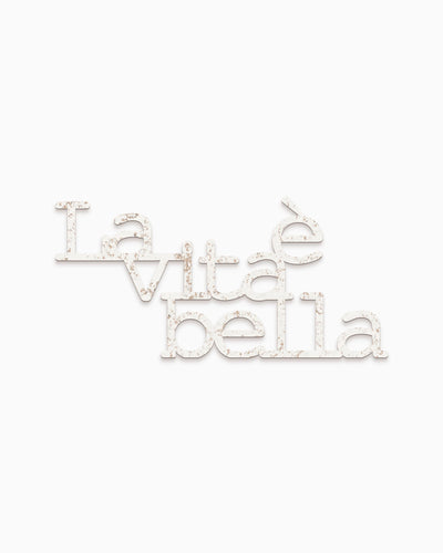 scritta in legno decorazione casa la vita è bella idea regalo 