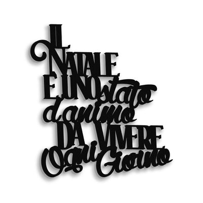 Scritta in Legno Il Natale è uno stato d'animo