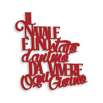 Scritta in Legno Il Natale è uno stato d'animo