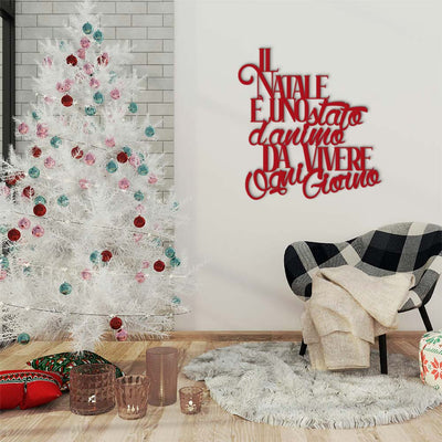 Scritta in Legno Il Natale è uno stato d'animo