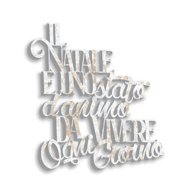 Scritta in Legno Il Natale è uno stato d'animo