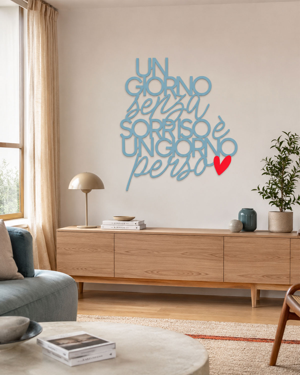 Scritta Un giorno senza un sorriso è un giorno perso