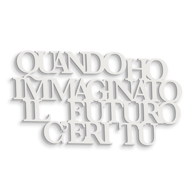 Scritta in Legno Quando ho immaginato il Futuro