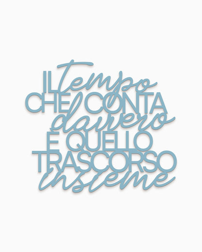 Scritta in Legno Il tempo che conta