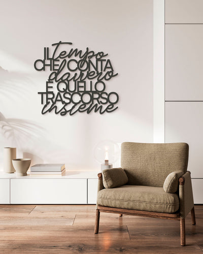 Scritta in Legno Il tempo che conta