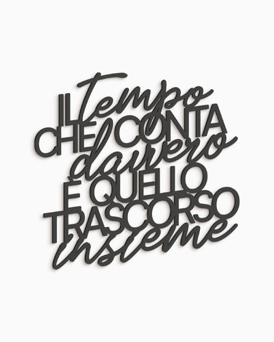 Scritta in Legno Il tempo che conta