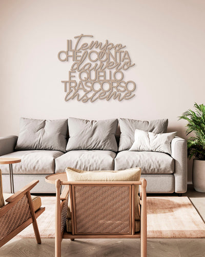 Scritta in Legno Il tempo che conta