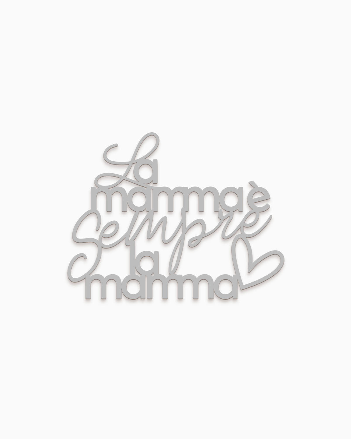 Scritta in Legno La mamma