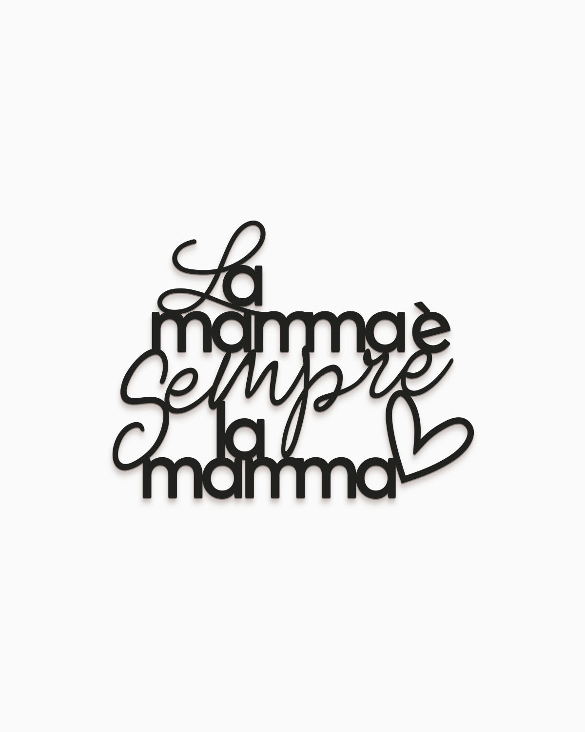 Scritta in Legno La mamma