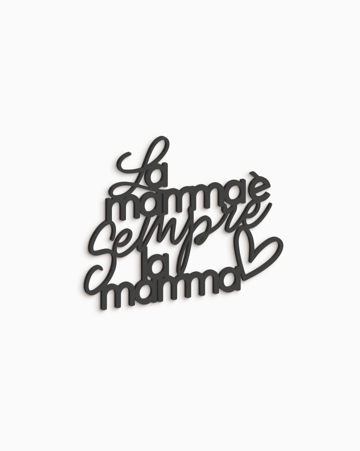 Scritta in Legno La mamma
