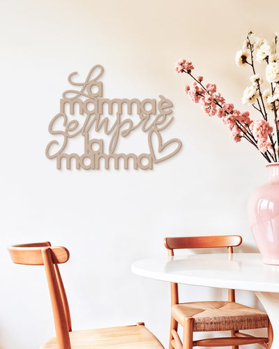 Scritta in Legno La mamma