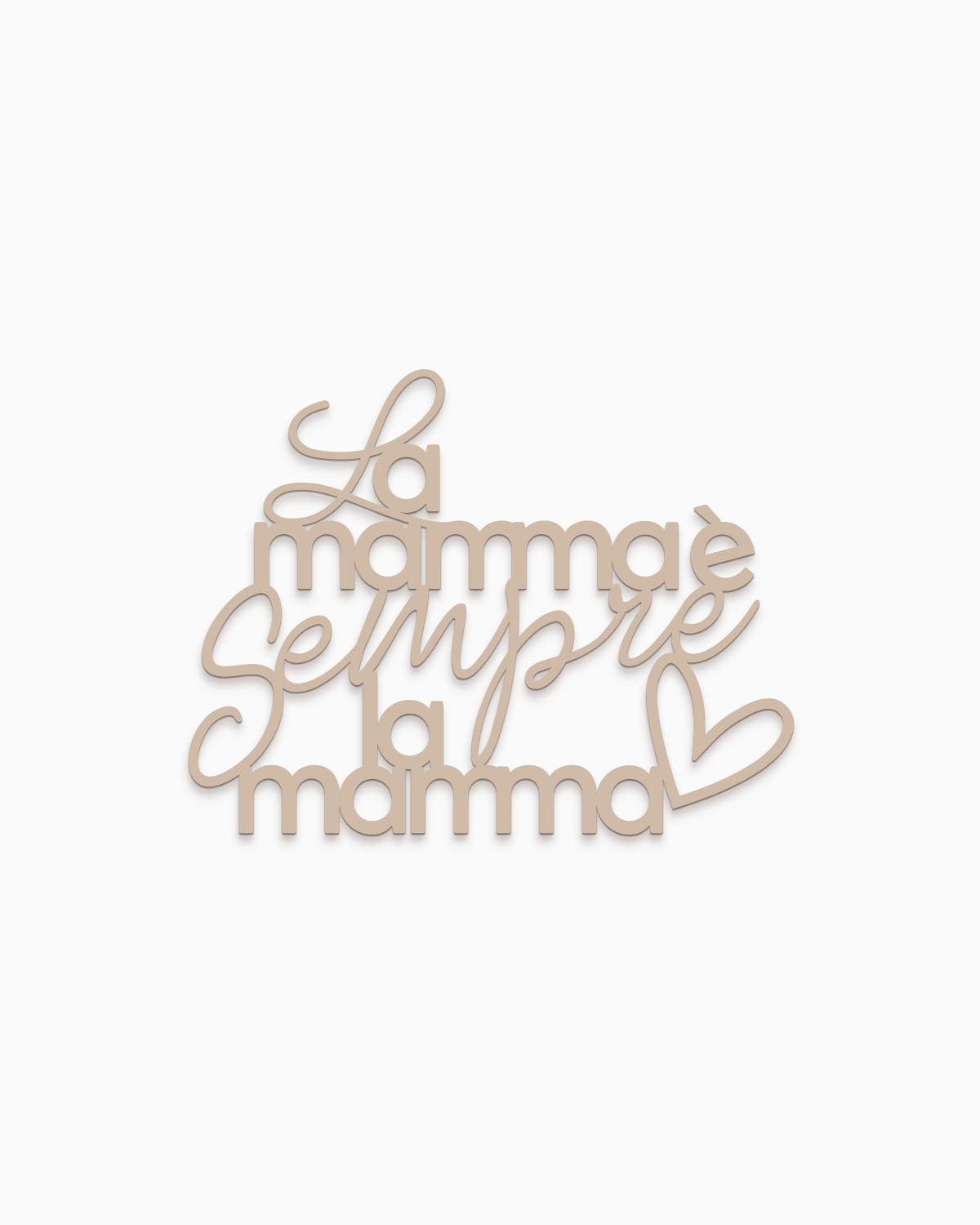 Scritta in Legno La mamma