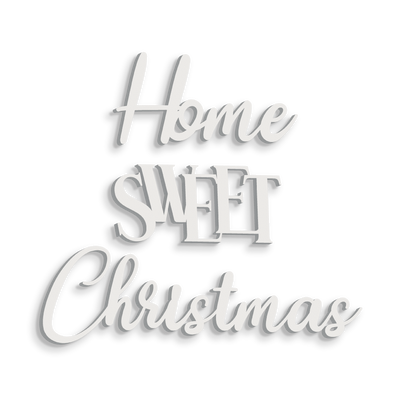 Scritta in Legno da appendere Home Sweet Christmas