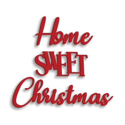 Scritta in Legno da appendere Home Sweet Christmas