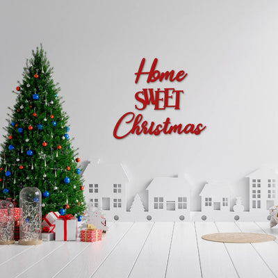 Scritta in Legno da appendere Home Sweet Christmas
