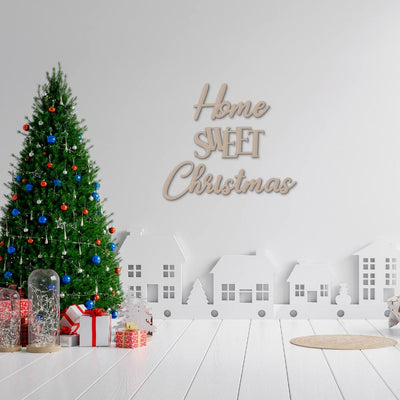 Scritta in Legno da appendere Home Sweet Christmas