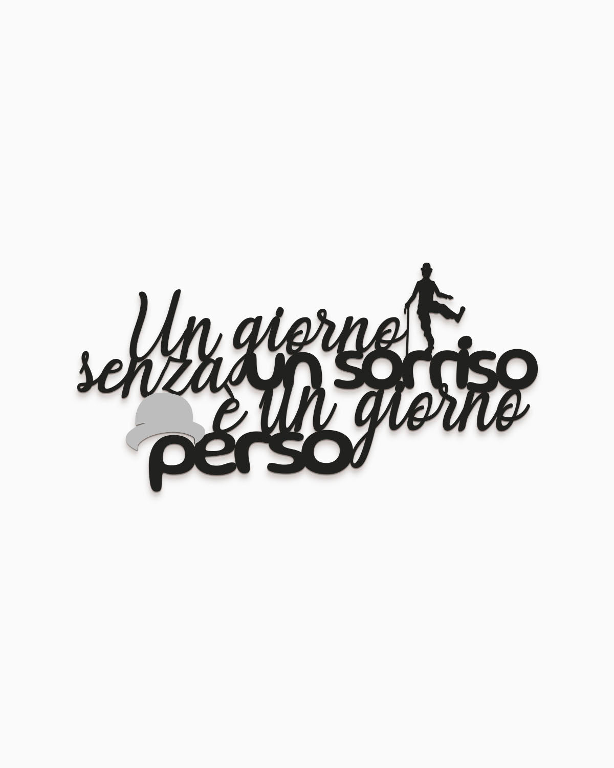 Scritta in legno Chaplin