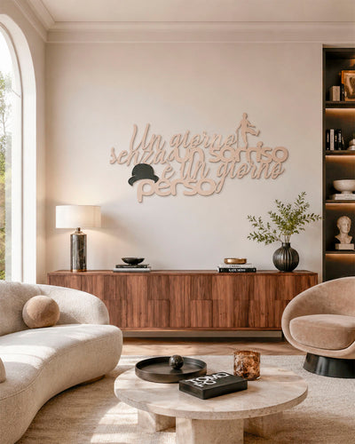 Scritta in legno Chaplin